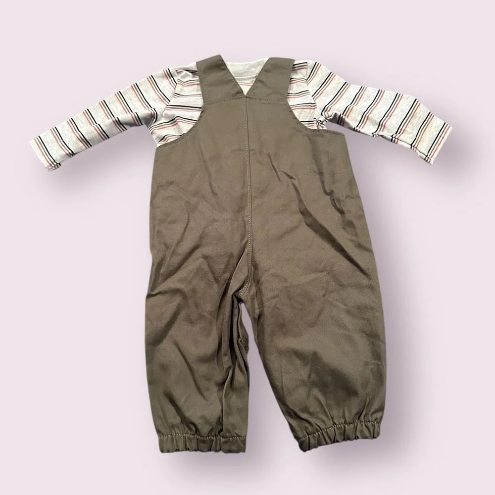 Carter's Baby NWT Overall Outfit Set Stripes Size 3 Mon and 6 Mon